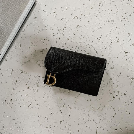 Dior Saddle Flap Card Holder